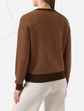 Annecy Soft-Pullover mit Rautenmuster und V-Ausschnitt 