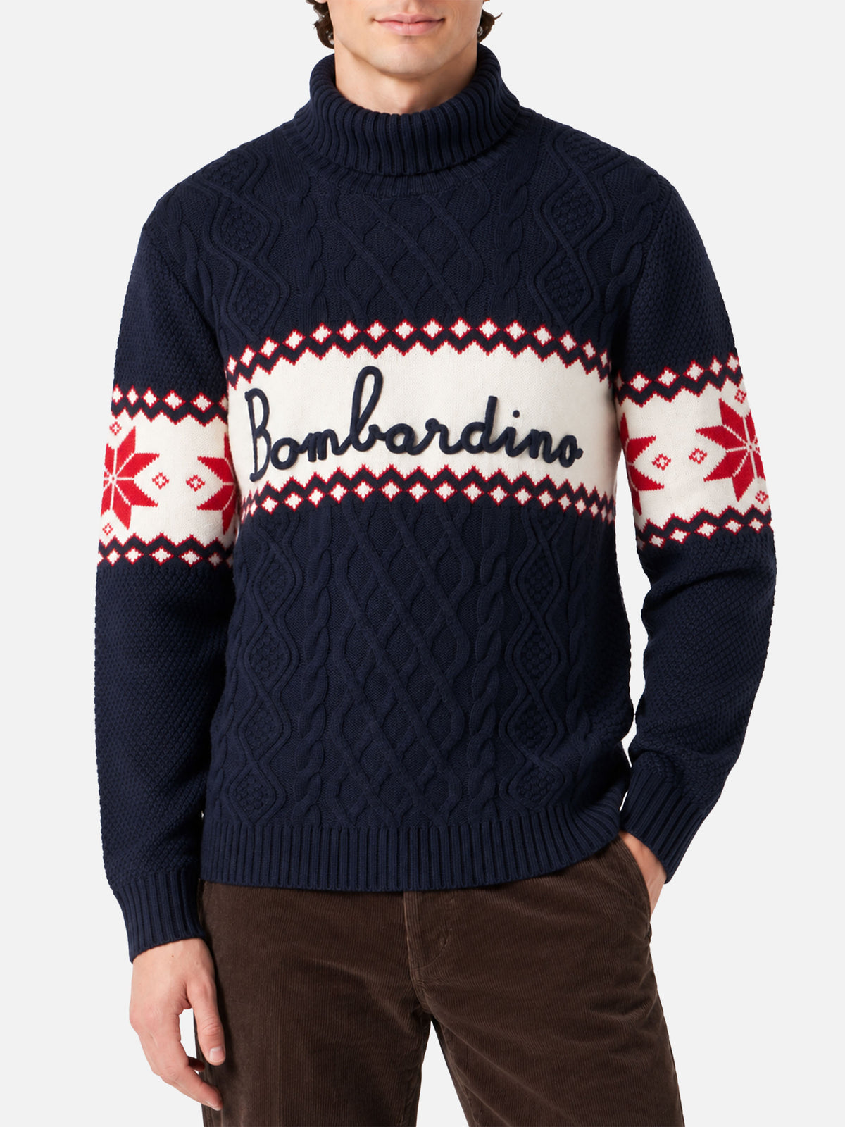Jersey de cuello semi alto con lettering Bombardino 