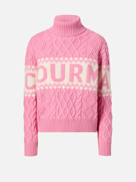 Maglione Anton a mezzo collo con jacquard Saint Barth