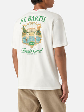 Off white Arnott Baumwoll-T-Shirt mit Tennis Court-Print 