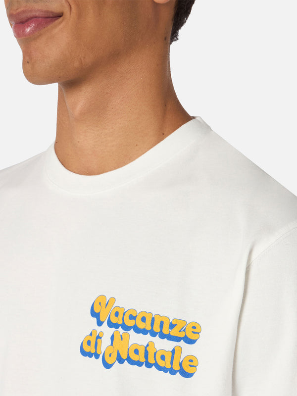 Herren-T-Shirt Arnott aus schwerer Baumwolle mit Vacanze di Natale locandina | VACANZE DI NATALE SONDERAUSGABE