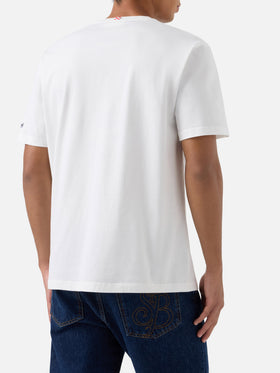 Arnott T-Shirt in Weiß mit SB-Monogramm-Stickerei 