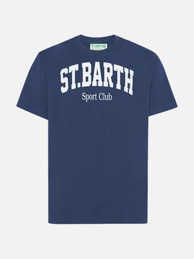 Arnott cotton T-shirt in blue with St. Barth Sport Club print