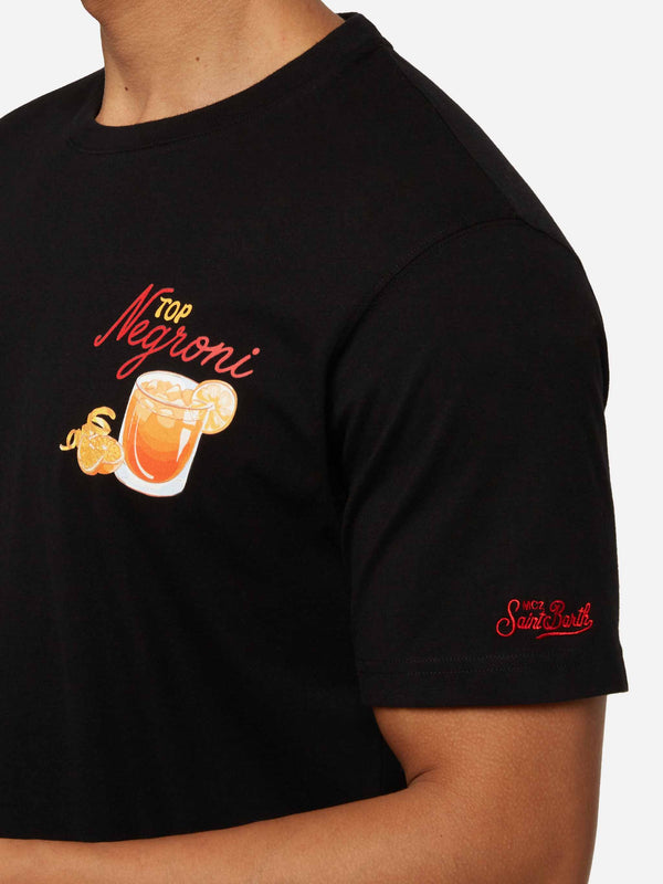 T-shirt invernale in cotone Arnott con stampa Negroni