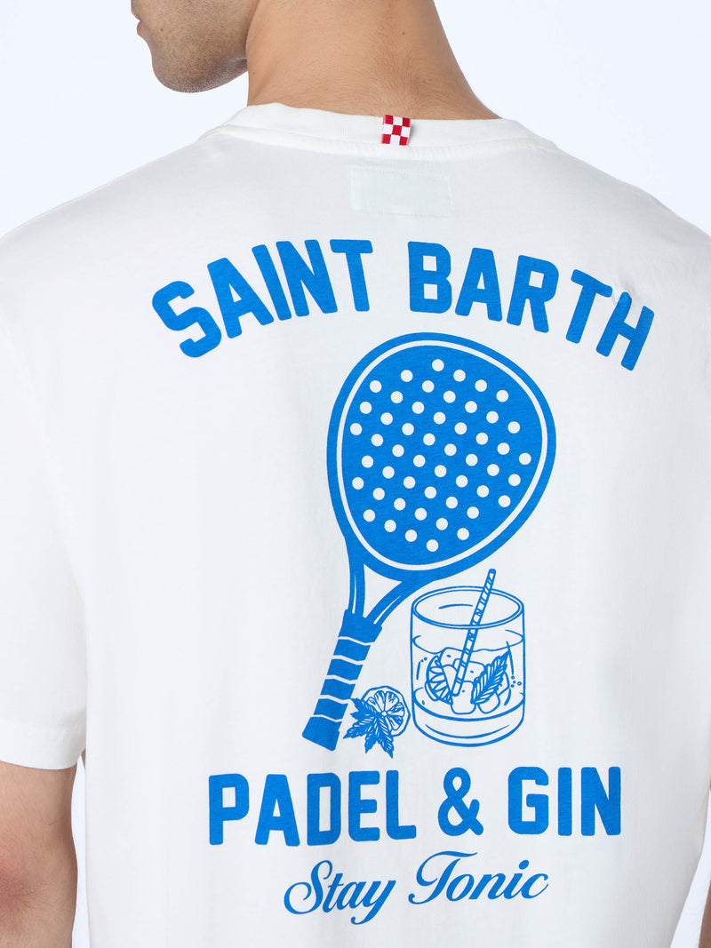 Schweres Baumwoll-T-Shirt Arnott für Herren mit Padel Gin Tonic-Aufdruck