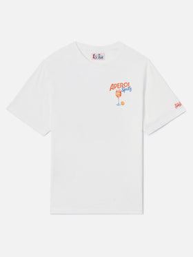 Off white Arnott cotton t-shirt with Aperol Spritz print | Special edition
