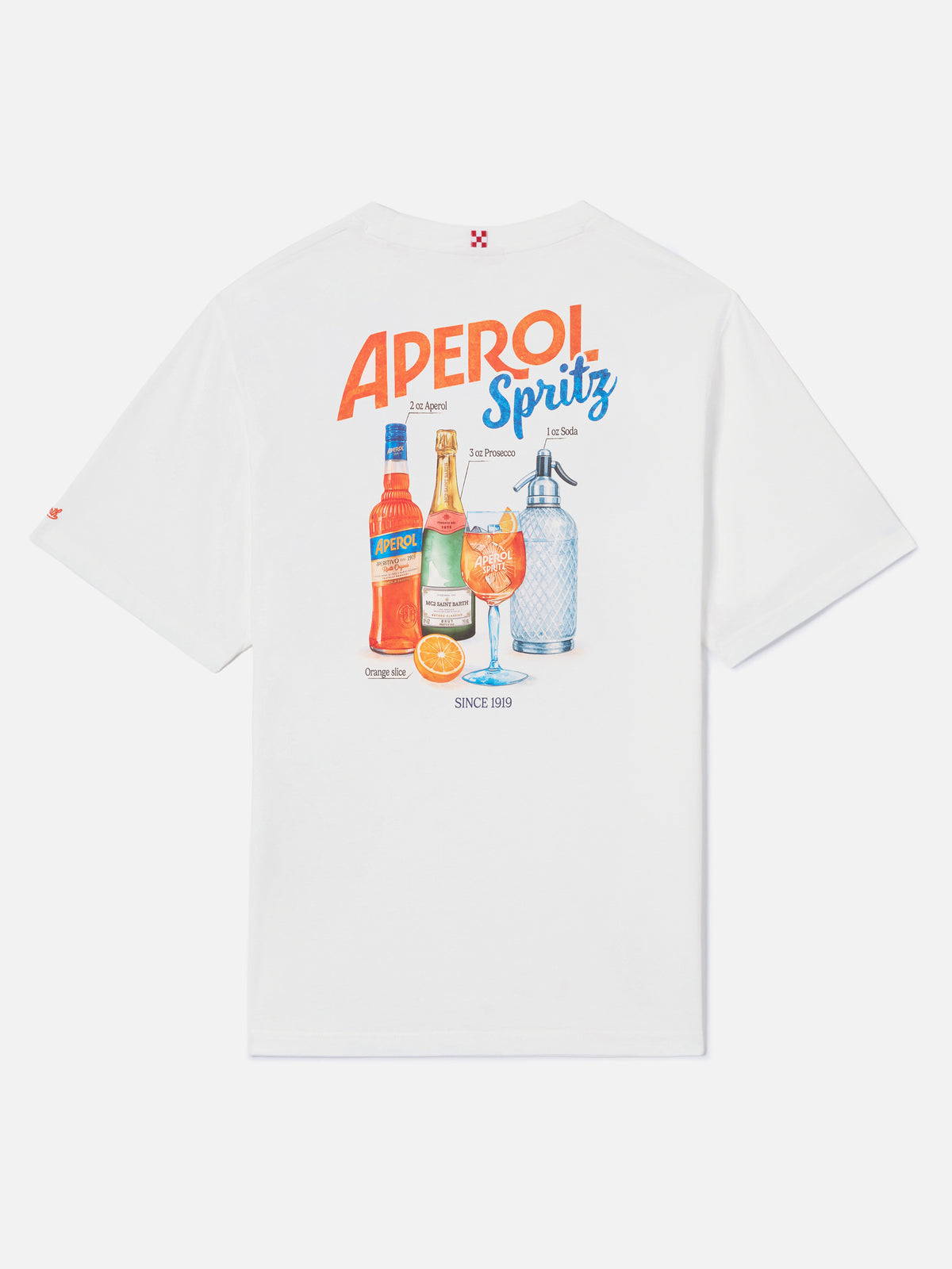 Off white Arnott cotton t-shirt with Aperol Spritz print | Special edition