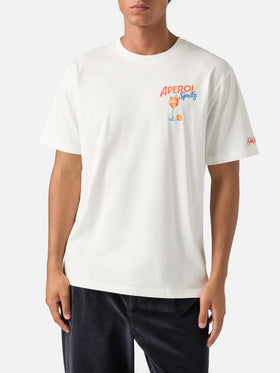 Off white Arnott cotton t-shirt with Aperol Spritz print | Special edition
