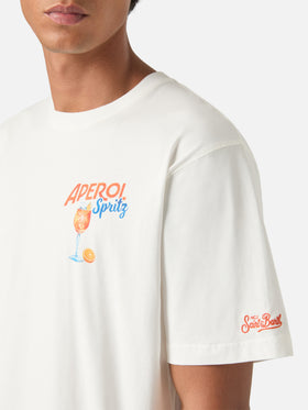 Off white Arnott cotton t-shirt with Aperol Spritz print | Special edition
