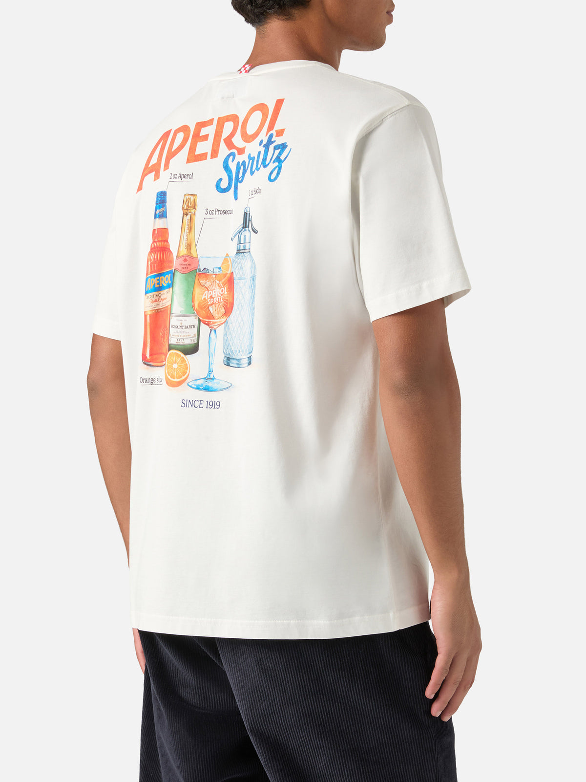 Off white Arnott cotton t-shirt with Aperol Spritz print | Special edition
