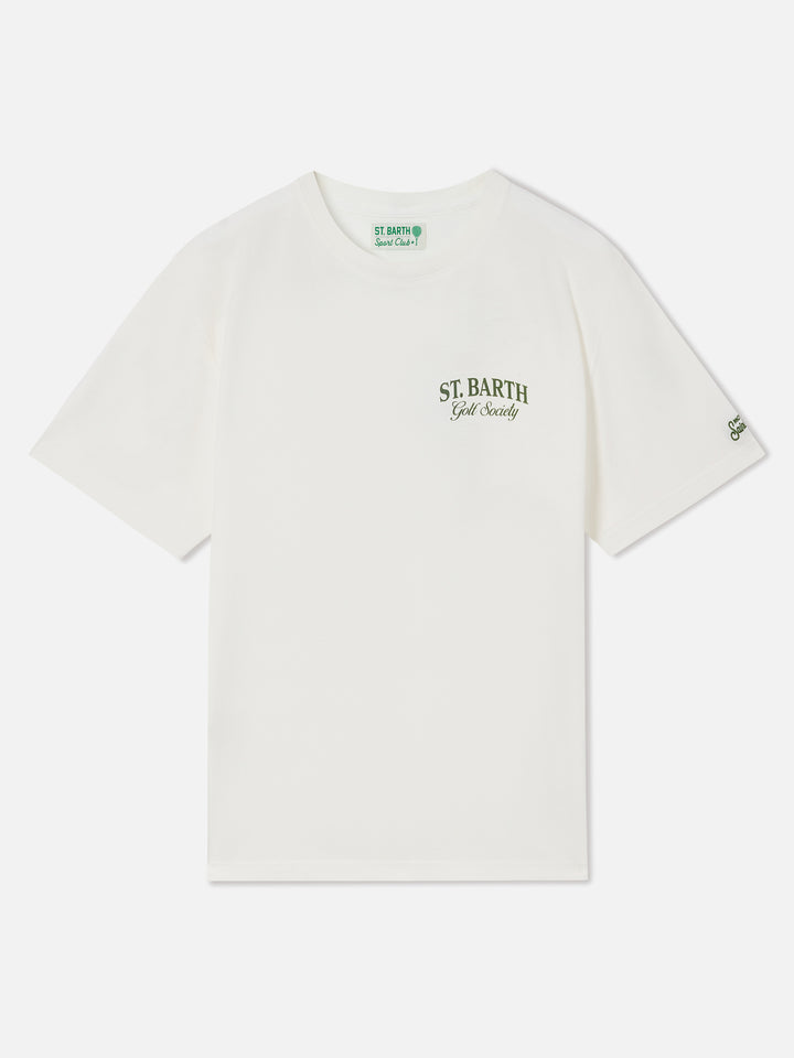 Arnott t-shirt in white with St. Barth Golf Society print