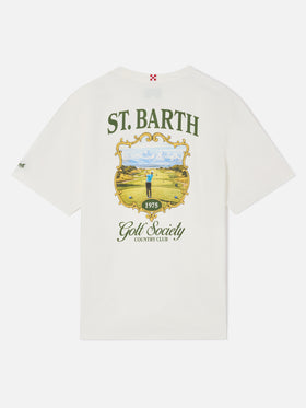 Camiseta Arnott en blanco con estampado St. Barth Golf Society 
