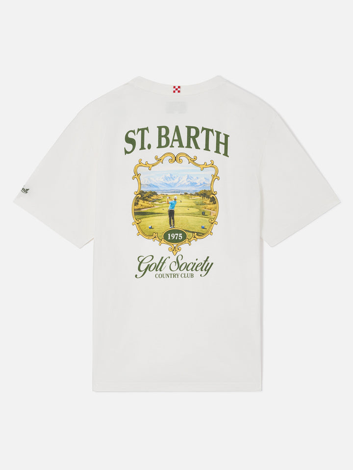 T-shirt Arnott blanc avec imprimé St. Barth Golf Society 