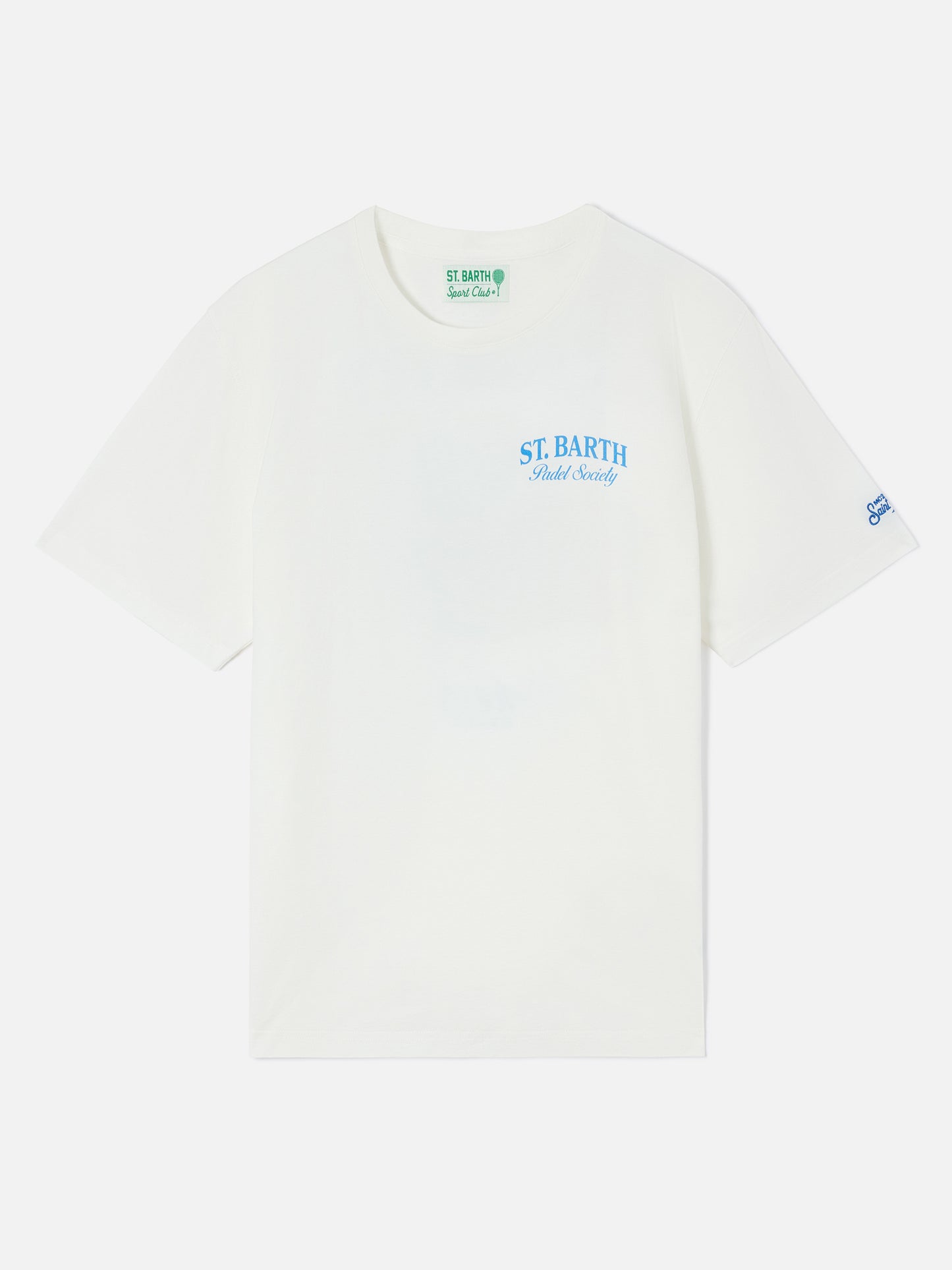 Arnott T-Shirt in Weiß mit St. Barth Padel Society-Print 