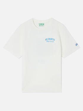 Arnott T-Shirt in Weiß mit St. Barth Padel Society-Print 