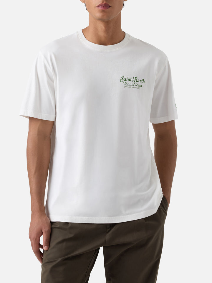 T-shirt Arnott blanc avec imprimé Saint Barth Tennis Team 