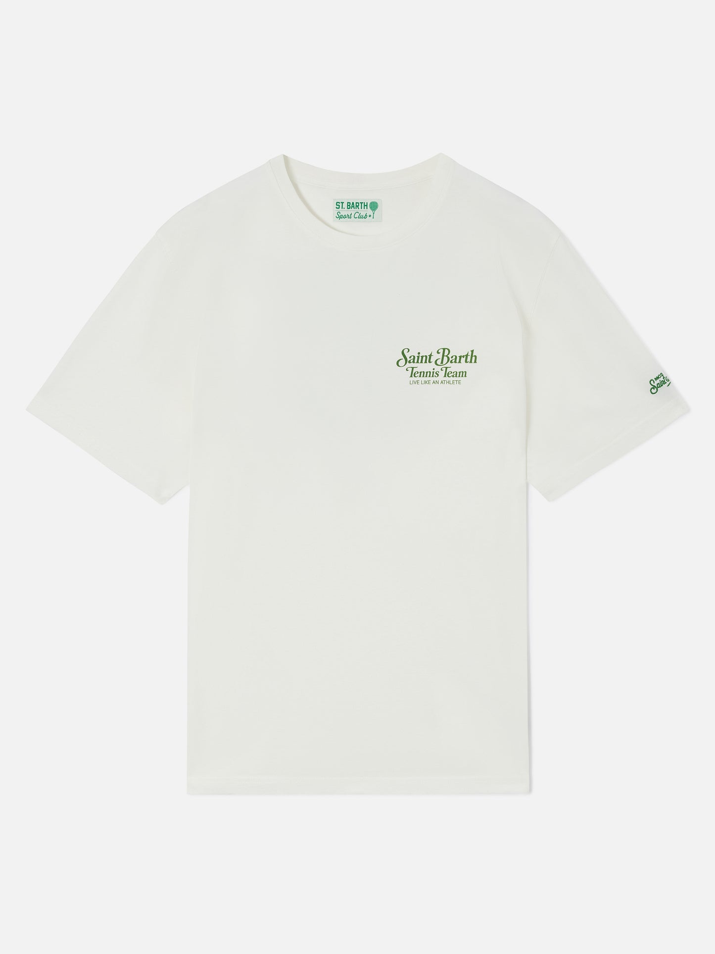 Arnott T-Shirt in Weiß mit Saint Barth Tennis Team-Print 