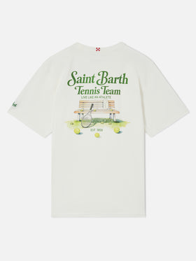 Arnott T-Shirt in Weiß mit Saint Barth Tennis Team-Print 