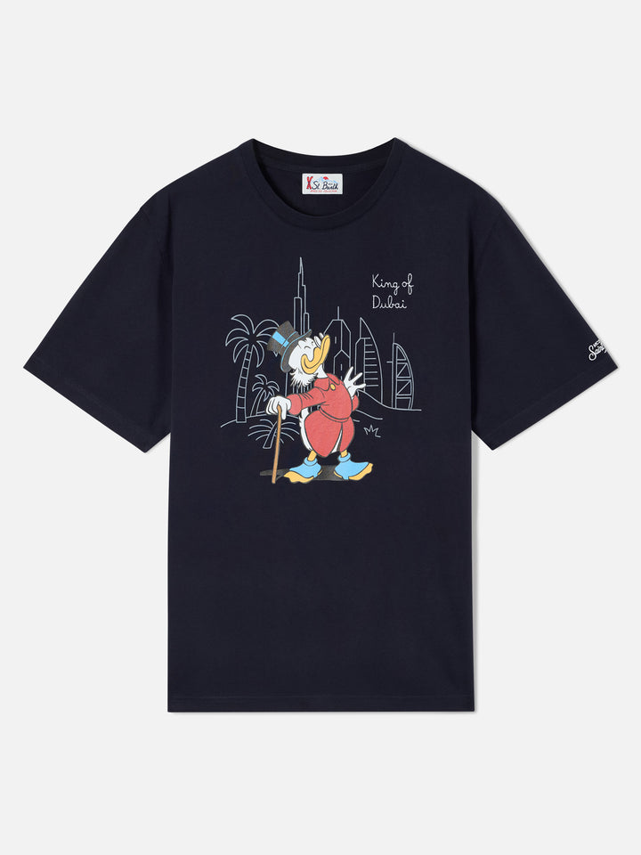 Navy blue Arnott organic cotton t-shirt with King Of Dubai embroidery | Special edition