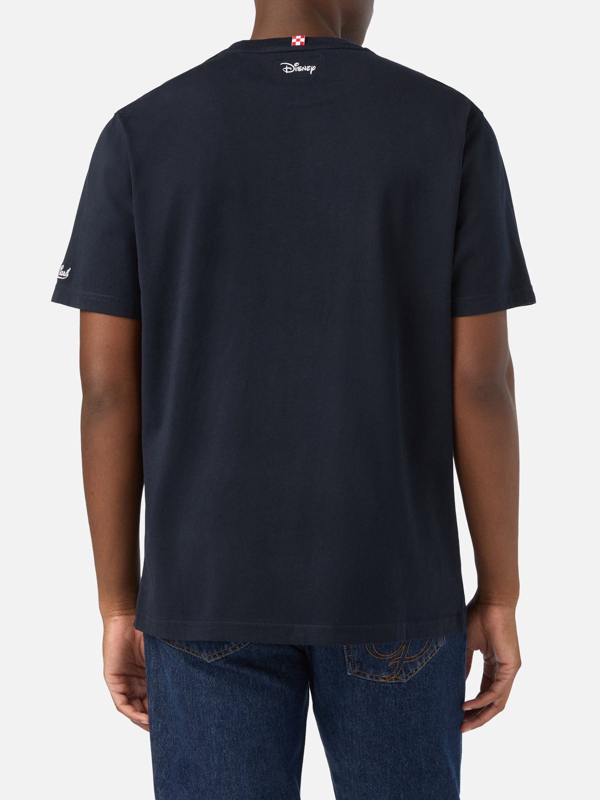 T-shirt en coton biologique blue Arnott avec broderie King Of Dubai | Special edition 