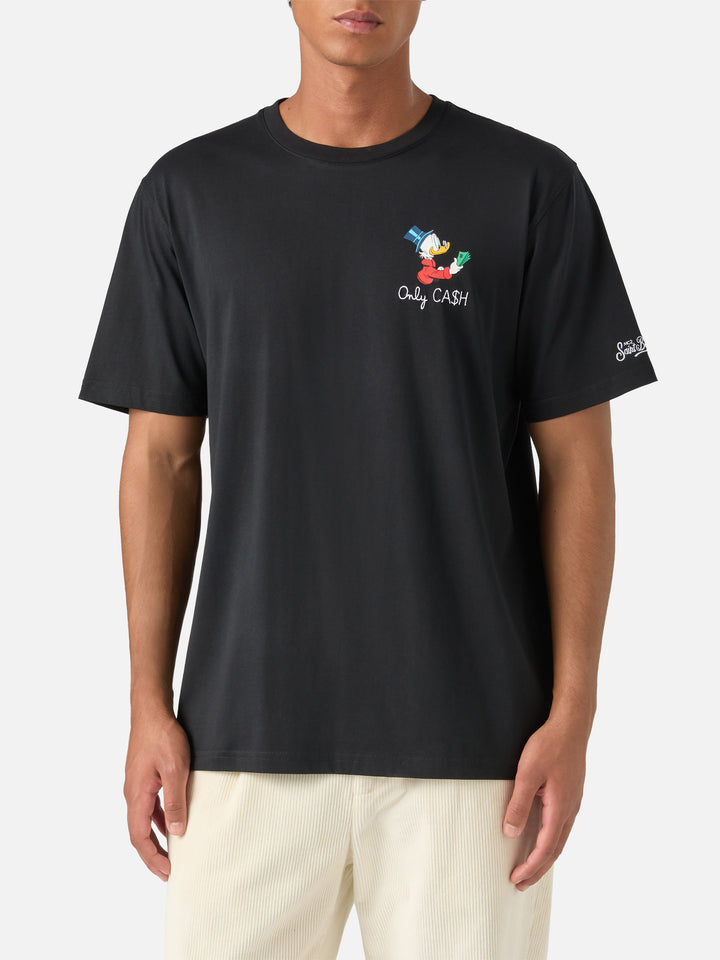Schwarzes T-Shirt aus Arnott Baumwolle mit Only Cash-Stickerei | Special edition 