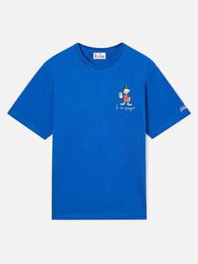 T-shirt Arnott blu in cotone con ricamo E Chi Paga | Special edition