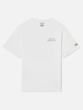 Camiseta de algodón Off white Arnott con bordado I Soldi Non Dormono Mai | Special edition 