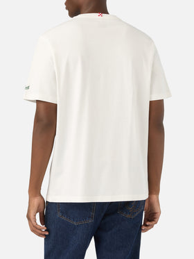 Camiseta de algodón Off white Arnott con bordado I Soldi Non Dormono Mai | Special edition 