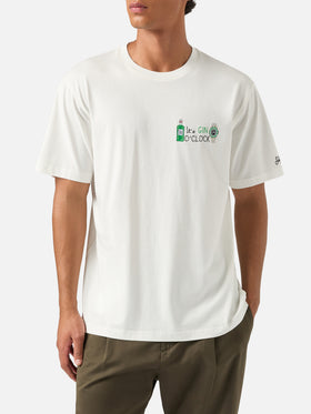 Off white Arnott cotton t-shirt with It's Gin O'Clock embroidery