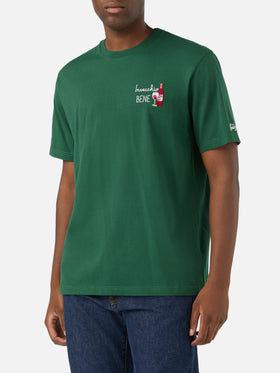 Grünes T-Shirt aus Baumwolle Arnott mit Stickerei Invecchio Bene 