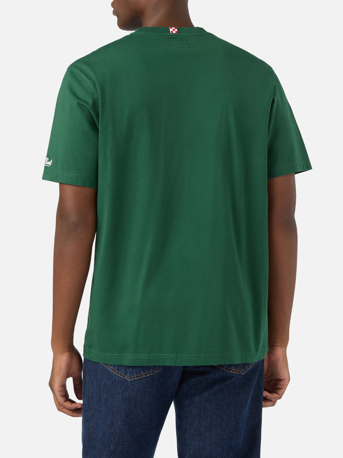 Grünes T-Shirt aus Baumwolle Arnott mit Stickerei Invecchio Bene 