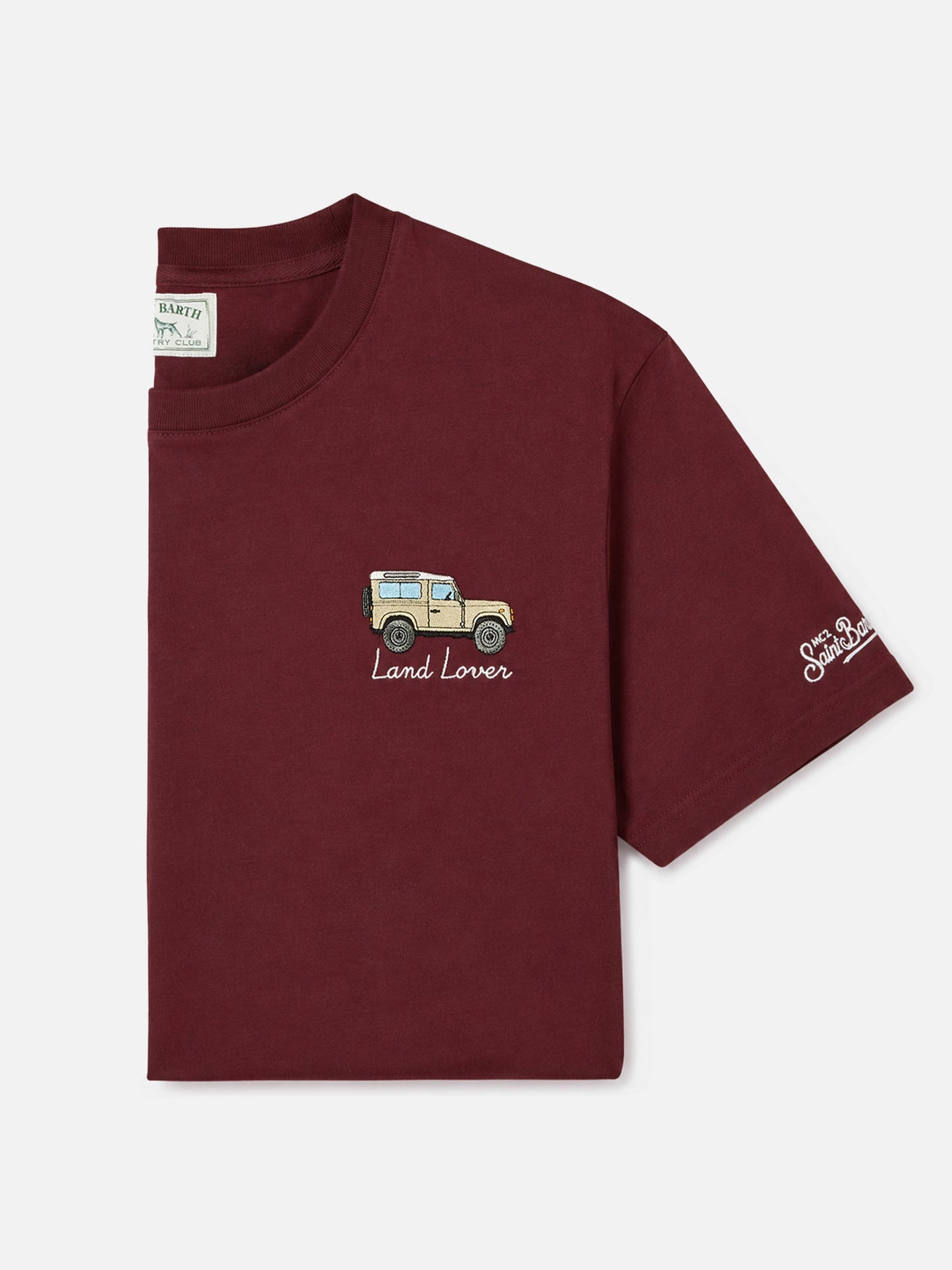 T-shirt Arnott Warm bordeaux con ricamo Land Lover