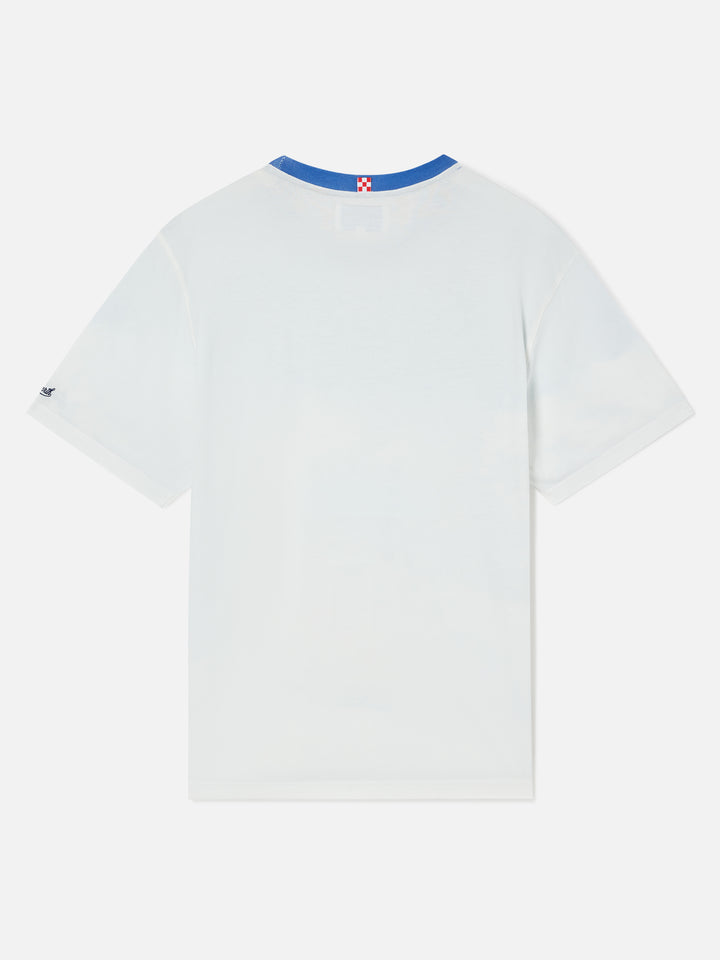 Weißes Arnott T-Shirt aus warmer Baumwolle mit Allover-Print | Special edition 