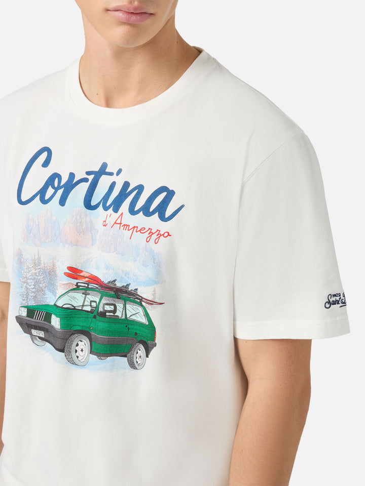 Arnott Warm t-shirt in organic warm-touch cotton with Panda Cortina print