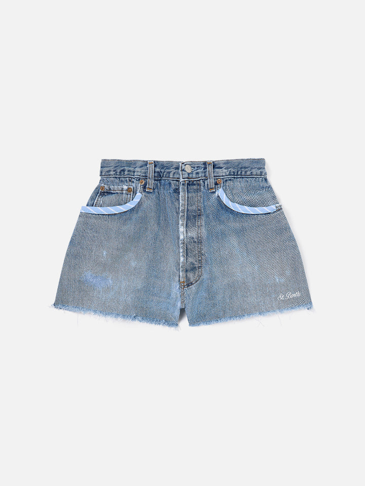 Arizona denim shorts with striped details