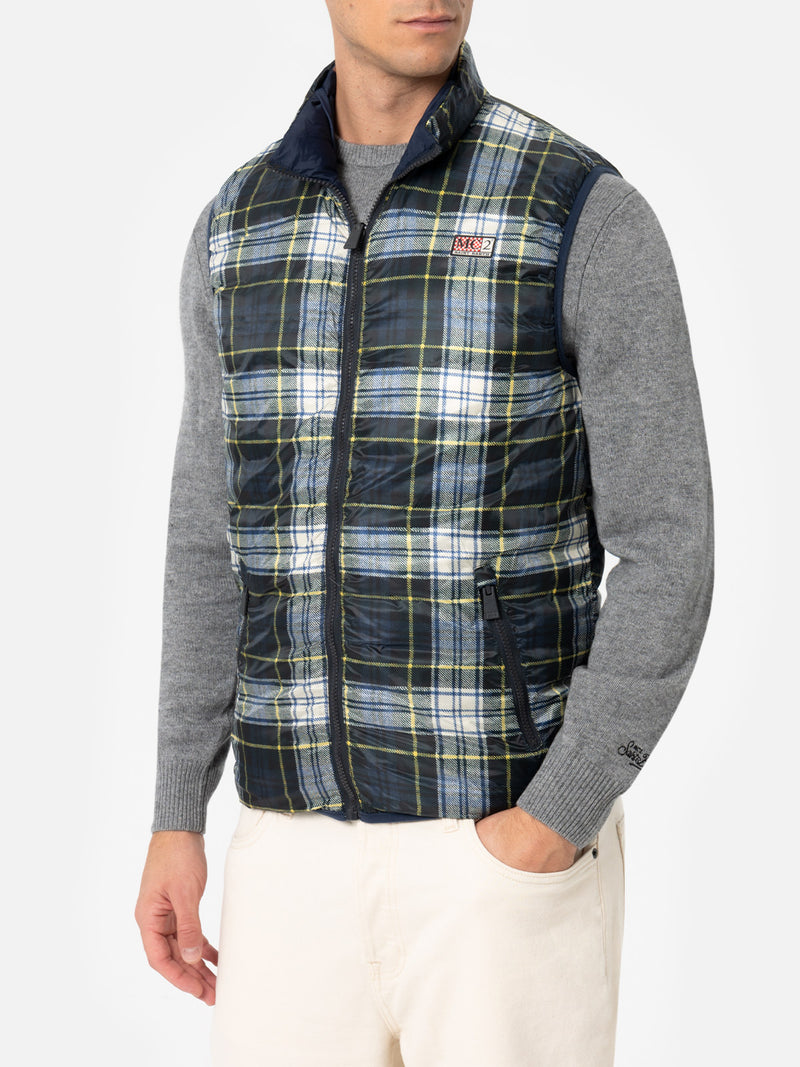 Man navy blue padded vest Aspen