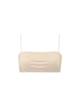 Top a fascia da donna Athena beige con strass