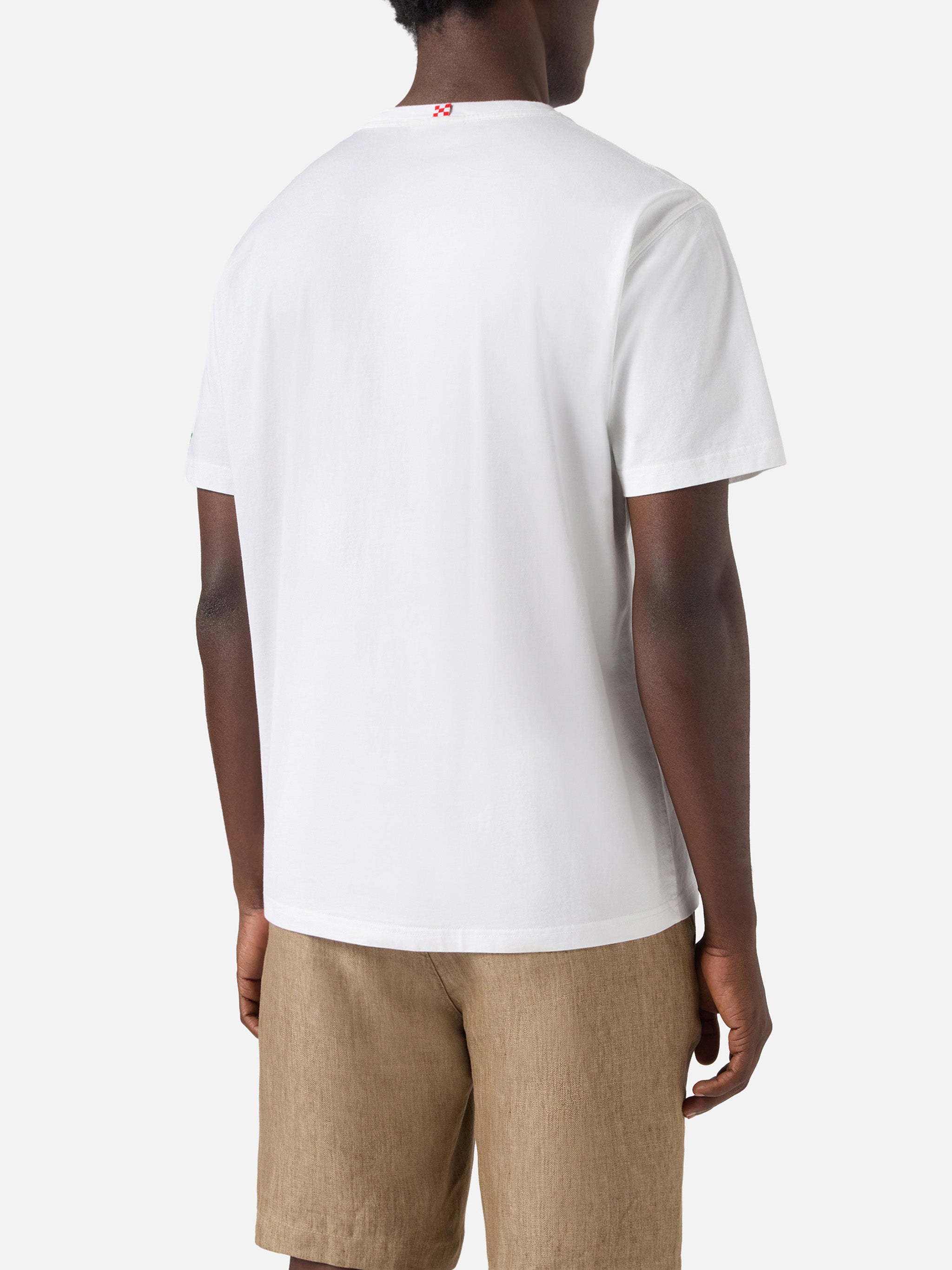 White Austin t-shirt with watch and Va Tutto Al Contrario