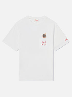 Camiseta Austin blanca con reloj y bordado Eye Of The Tiger 