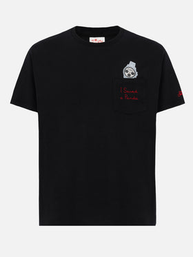 Tshirt in cotone Austin con ricamo e stampa orologio