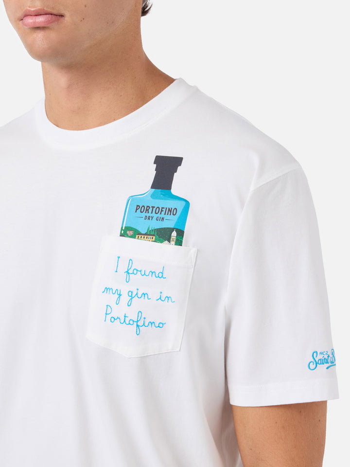 T-Shirt aus Austin Baumwolle mit Portofino Gin-Stickerei | Special Edition 