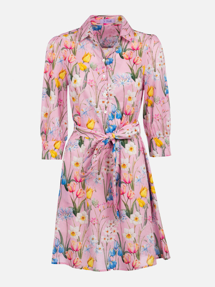 Damen Baumwollkleid Avery mit tropischem Print