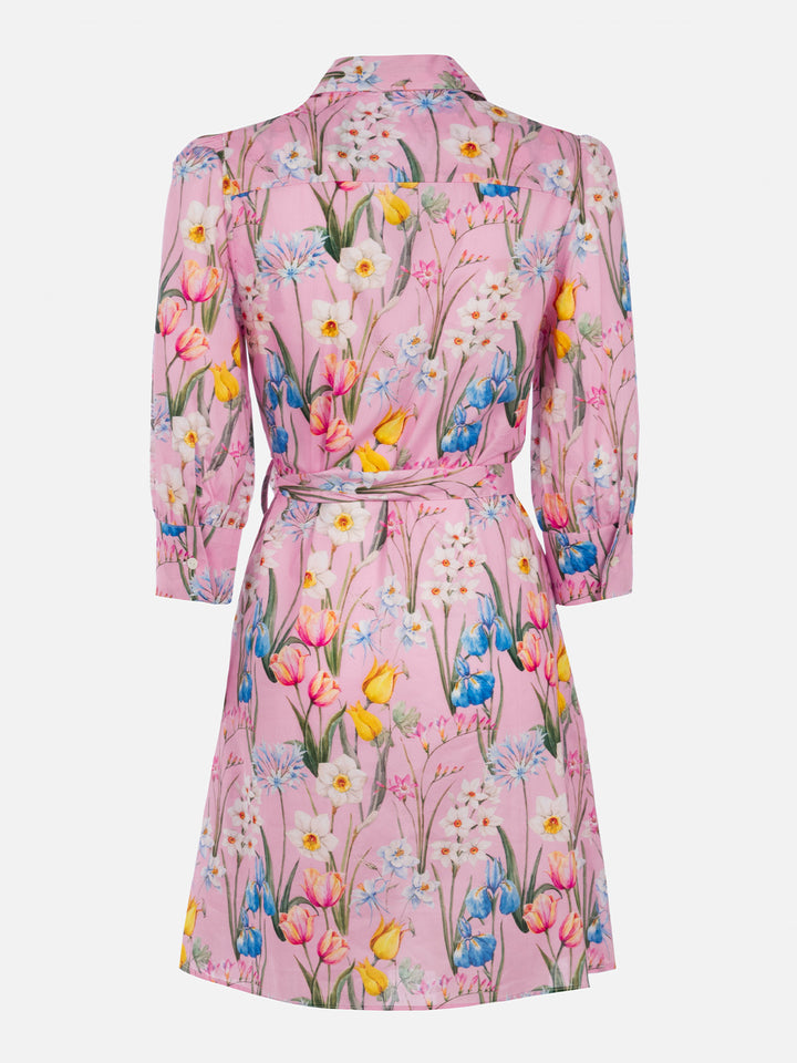 Damen Baumwollkleid Avery mit tropischem Print