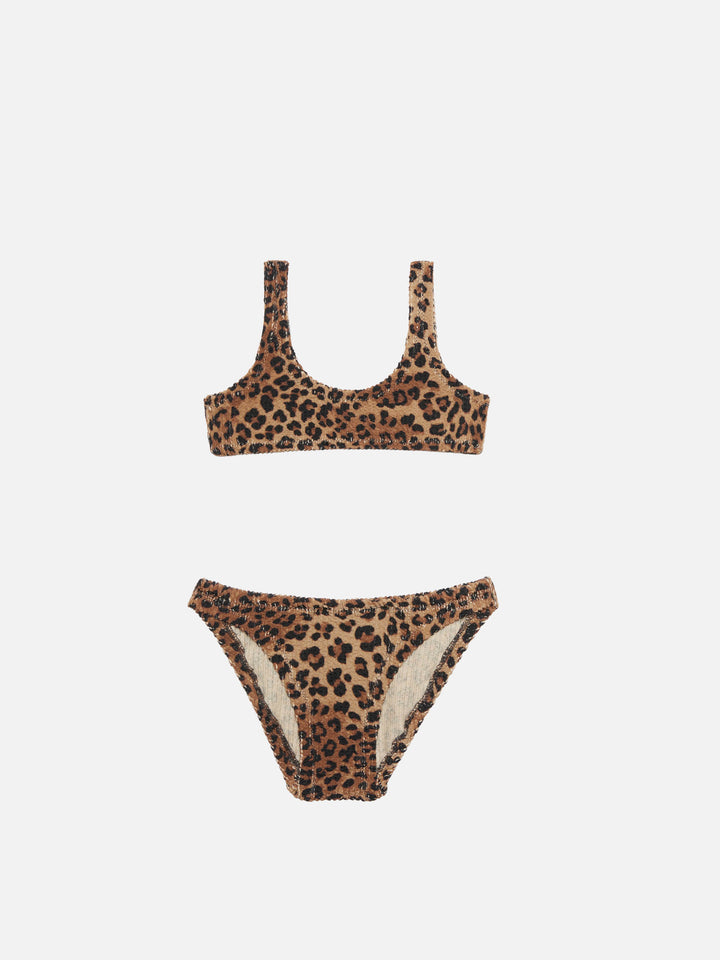Baker bikini bralette classico in tessuto crinkle con stampa animalier