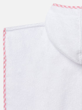 Cotton terry bathrobe with Un bagnetto e torno embroidery