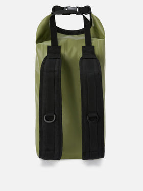 Backpack Aqua backpack in green solid-color PVC with printed logo