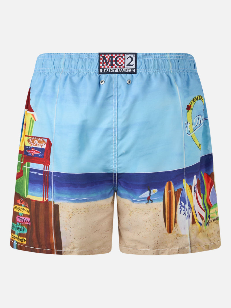 Saint Barth Lorient photographic print swim shorts