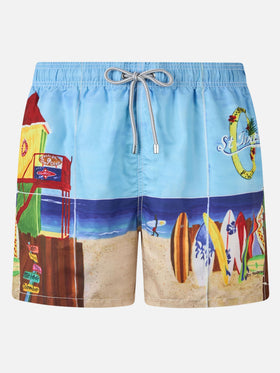 Costume da bagno Saint Barth Lorient con stampa fotografica