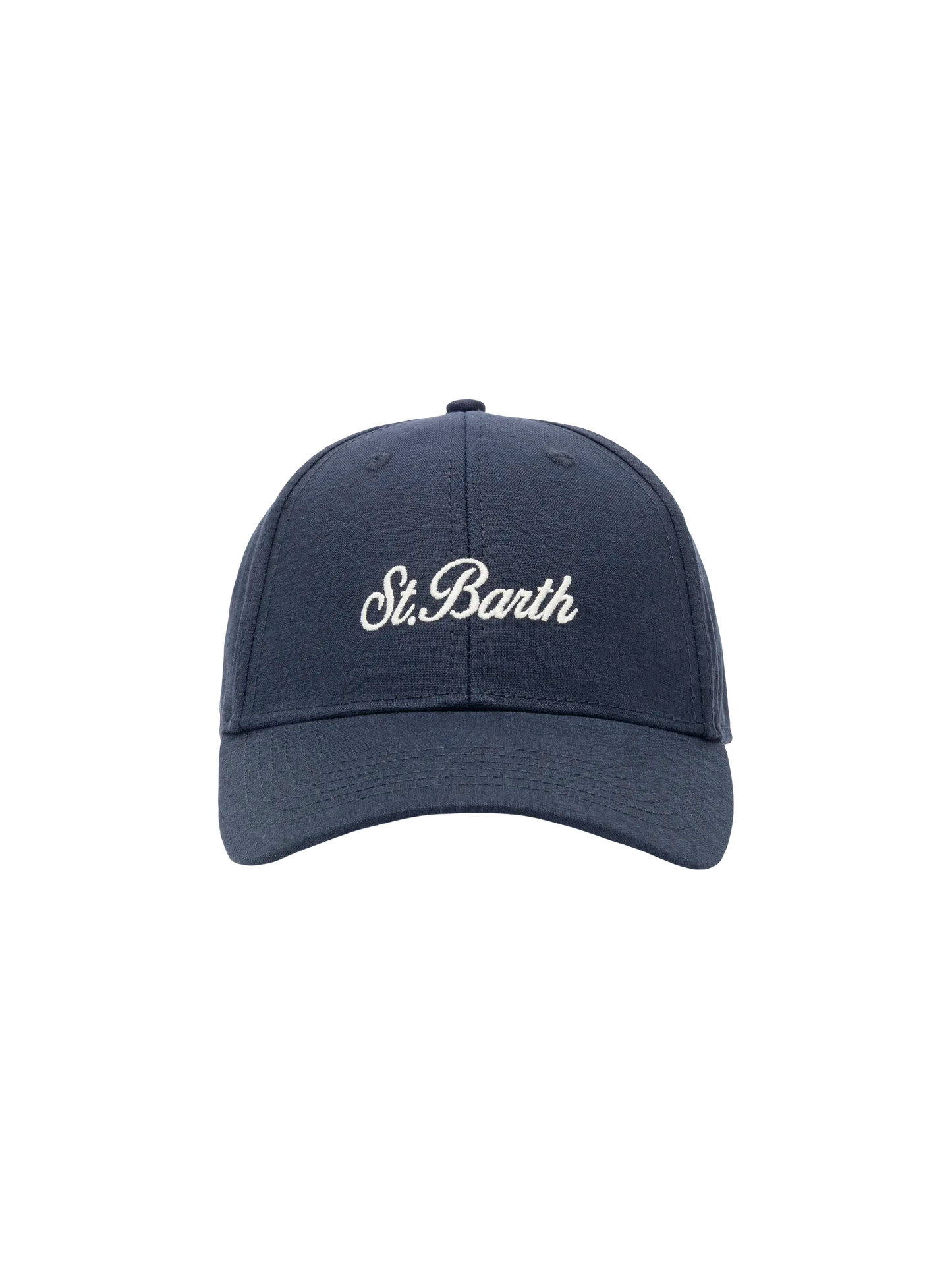 Baseball navy blue cotton linen cap