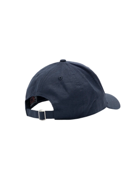 Baseball navy blue cotton linen cap